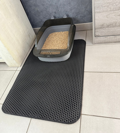 Tapis de litière pour chat imperméable, piège à litière